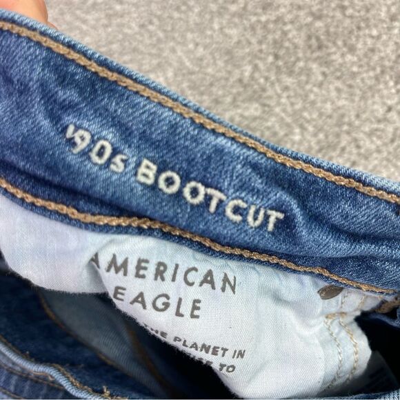 American Eagle 90’s Bootcut Jeans Women’s 4 Blue High Rise Medium Wash Denim - Picture 7 of 13